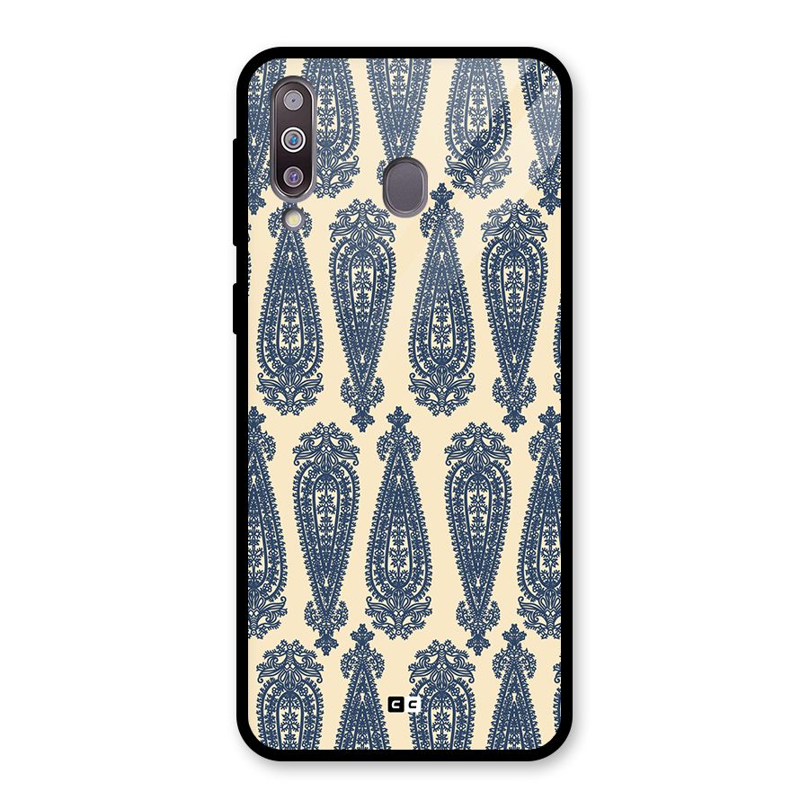 Kalamkari Design Glass Back Case for Galaxy M30