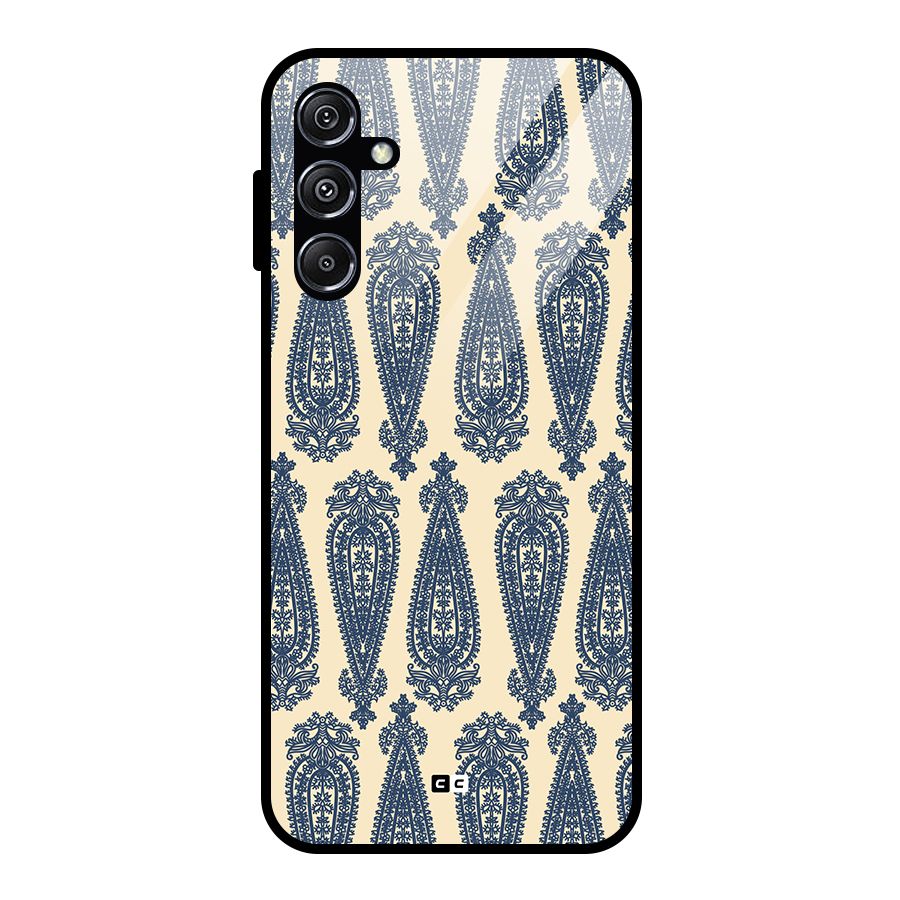 Kalamkari Design Glass Back Case for Galaxy M34 5G