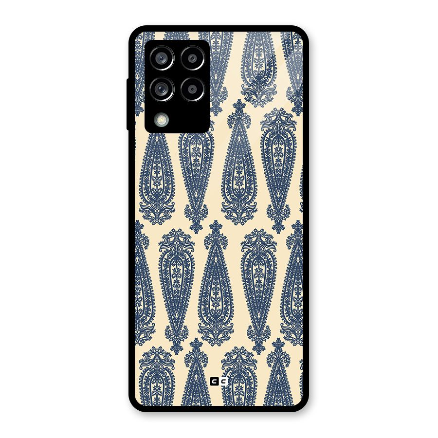Kalamkari Design Glass Back Case for Galaxy M53 5G
