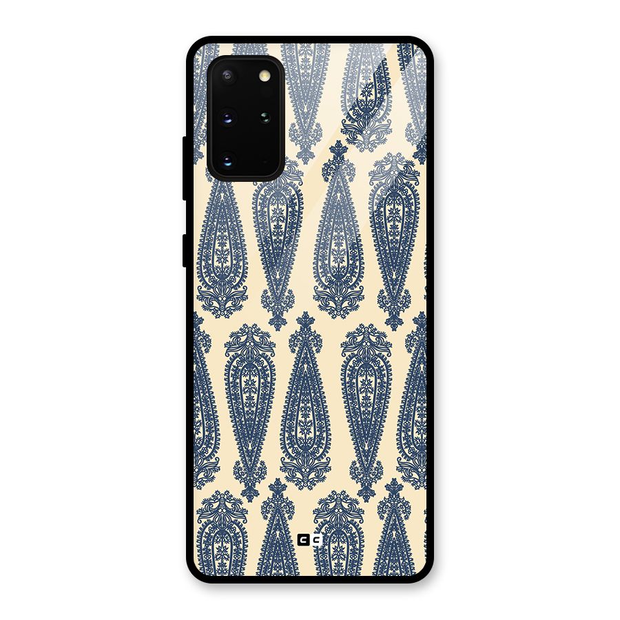 Kalamkari Design Glass Back Case for Galaxy S20 Plus