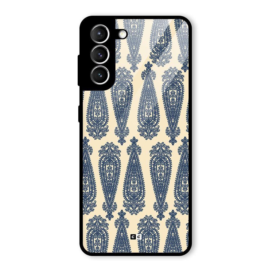 Kalamkari Design Glass Back Case for Galaxy S21 5G