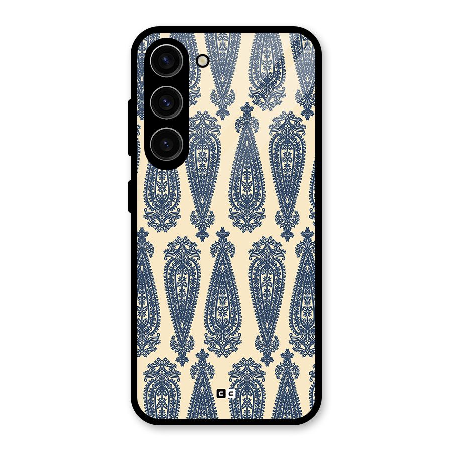 Kalamkari Design Glass Back Case for Galaxy S23