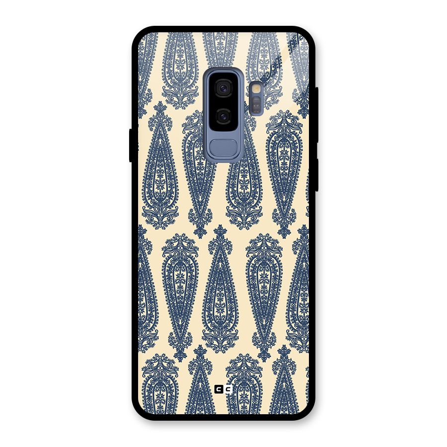 Kalamkari Design Glass Back Case for Galaxy S9 Plus