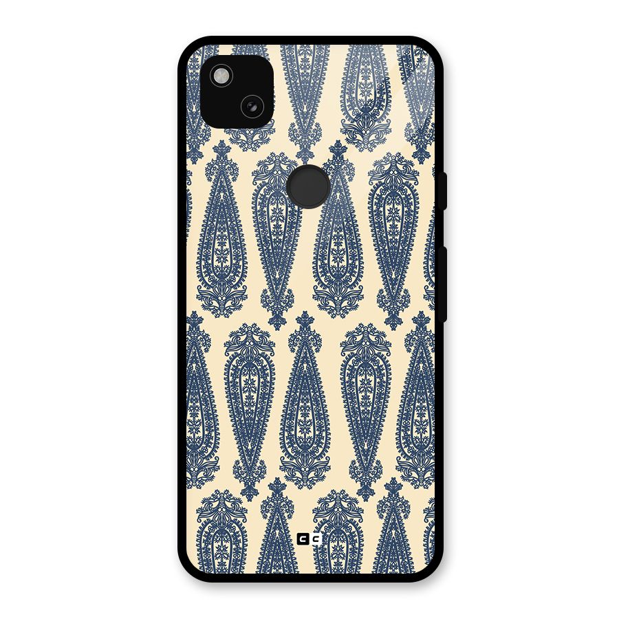 Kalamkari Design Glass Back Case for Google Pixel 4a