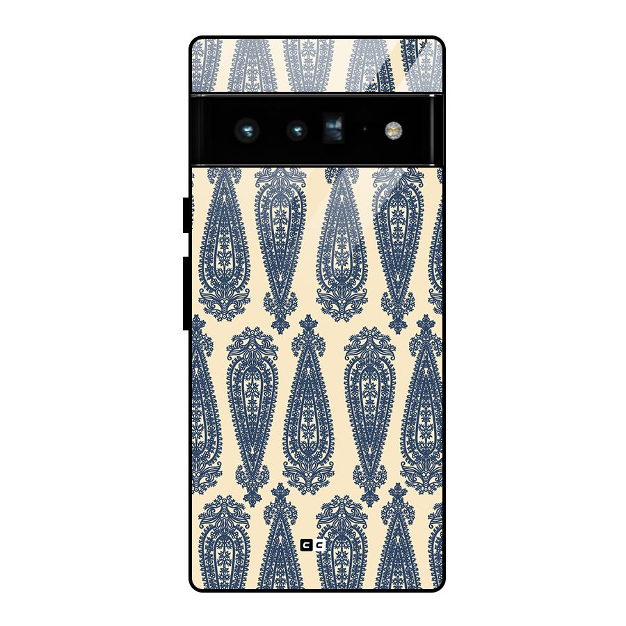 Kalamkari Design Glass Back Case for Google Pixel 6 Pro