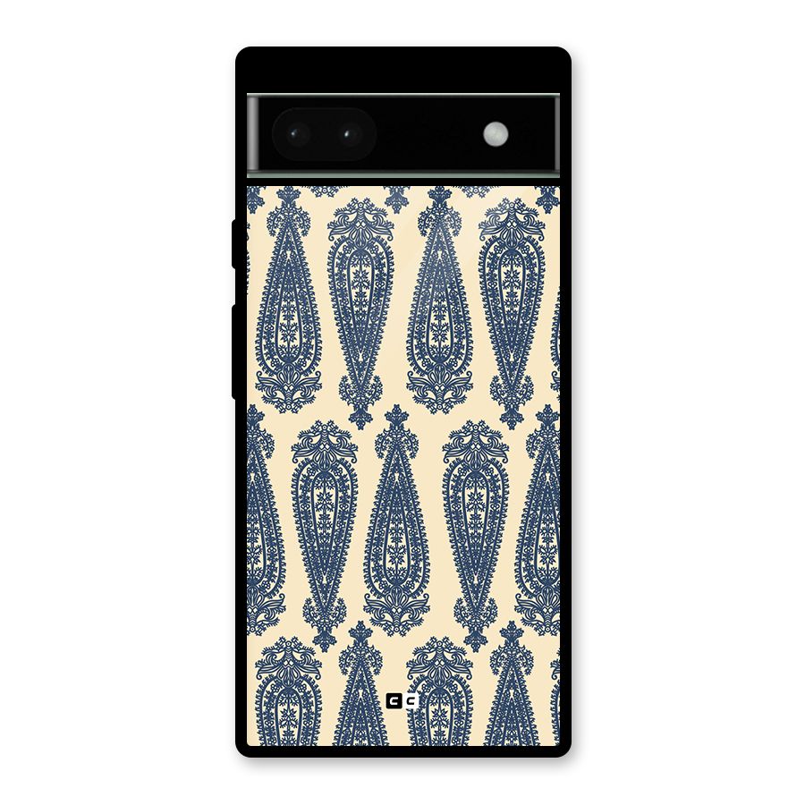 Kalamkari Design Glass Back Case for Google Pixel 6a