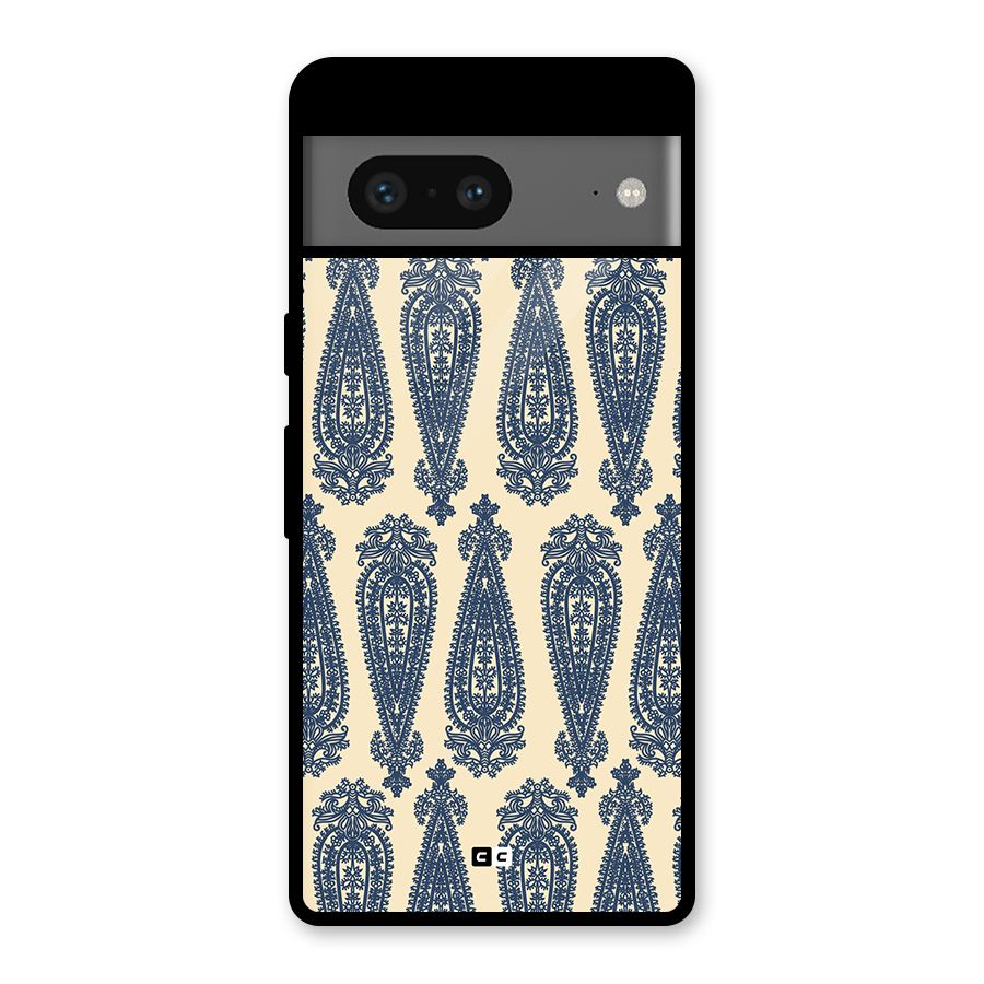 Kalamkari Design Glass Back Case for Google Pixel 7