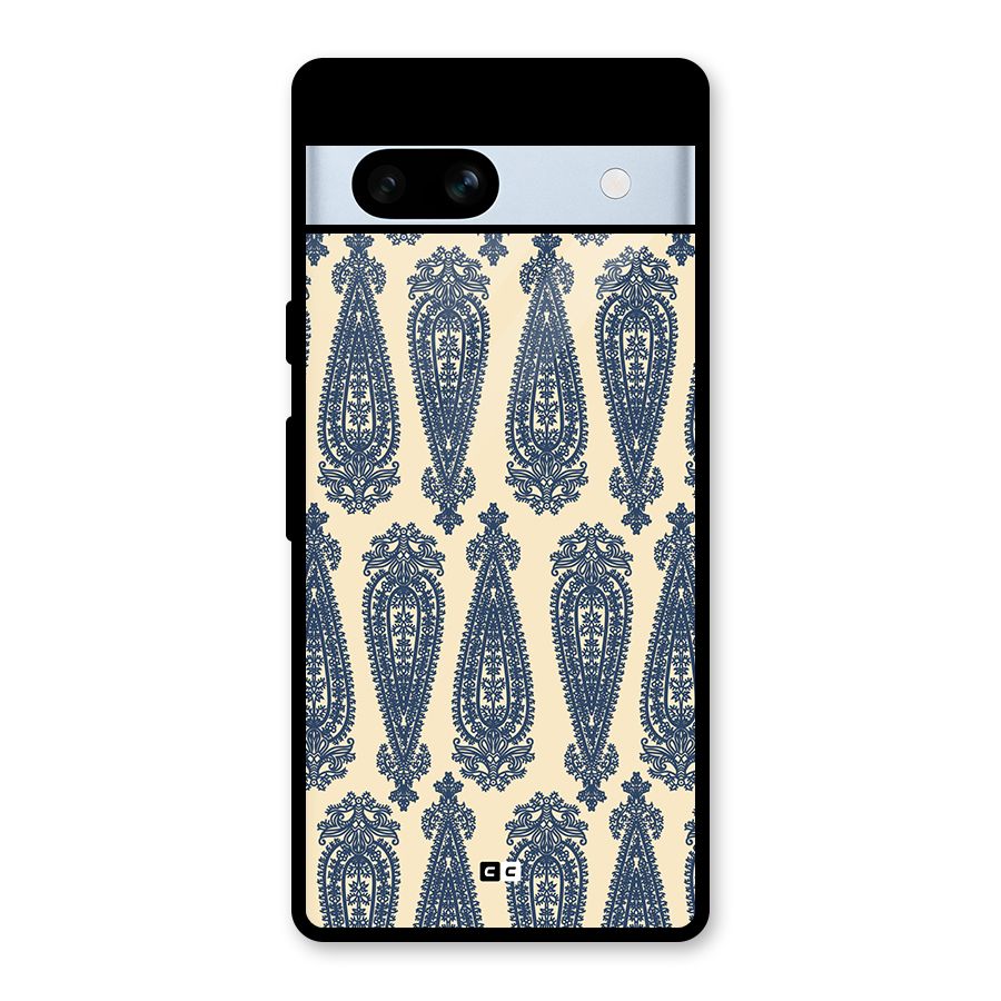 Kalamkari Design Glass Back Case for Google Pixel 7a