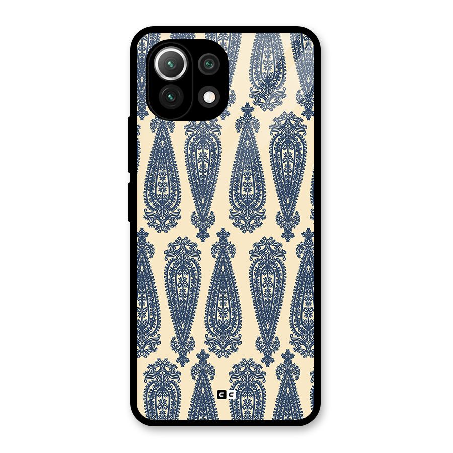 Kalamkari Design Glass Back Case for Mi 11 Lite NE 5G