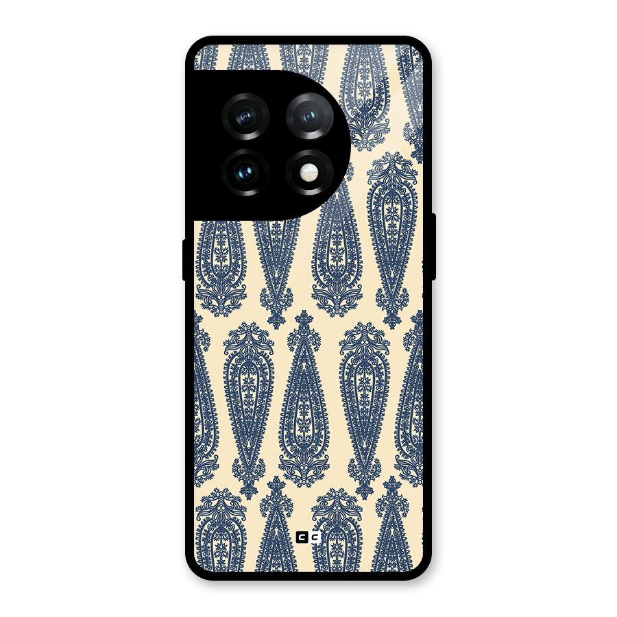 Kalamkari Design Glass Back Case for OnePlus 11