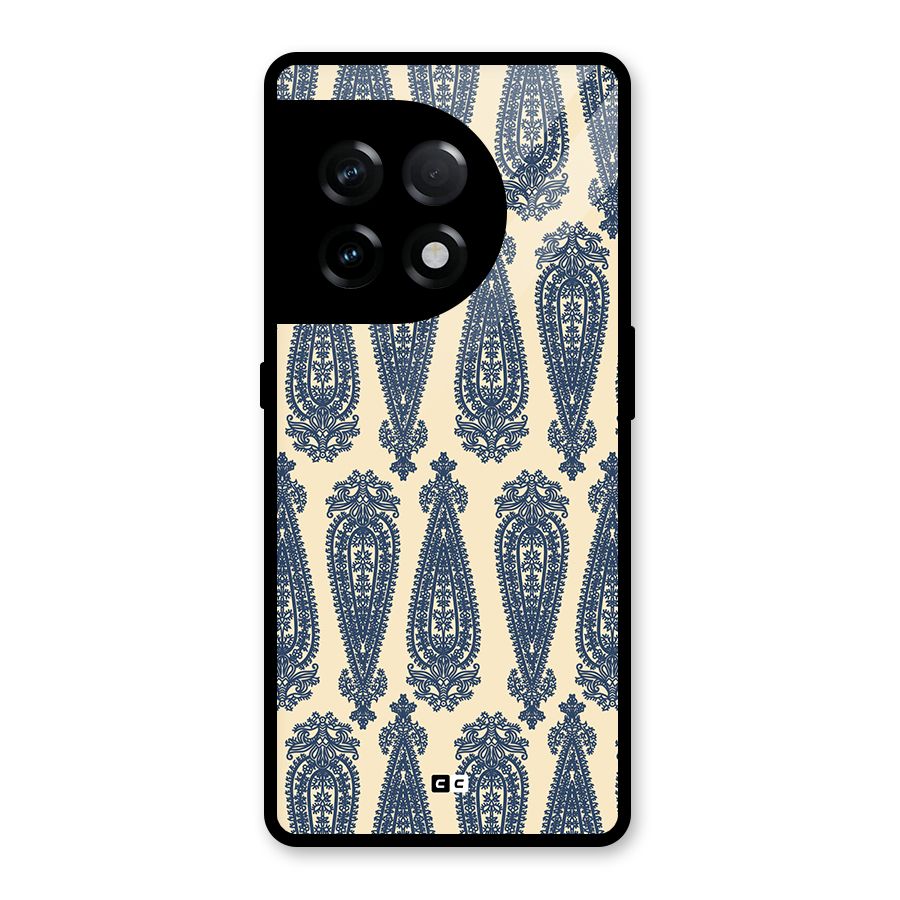 Kalamkari Design Glass Back Case for OnePlus 11R