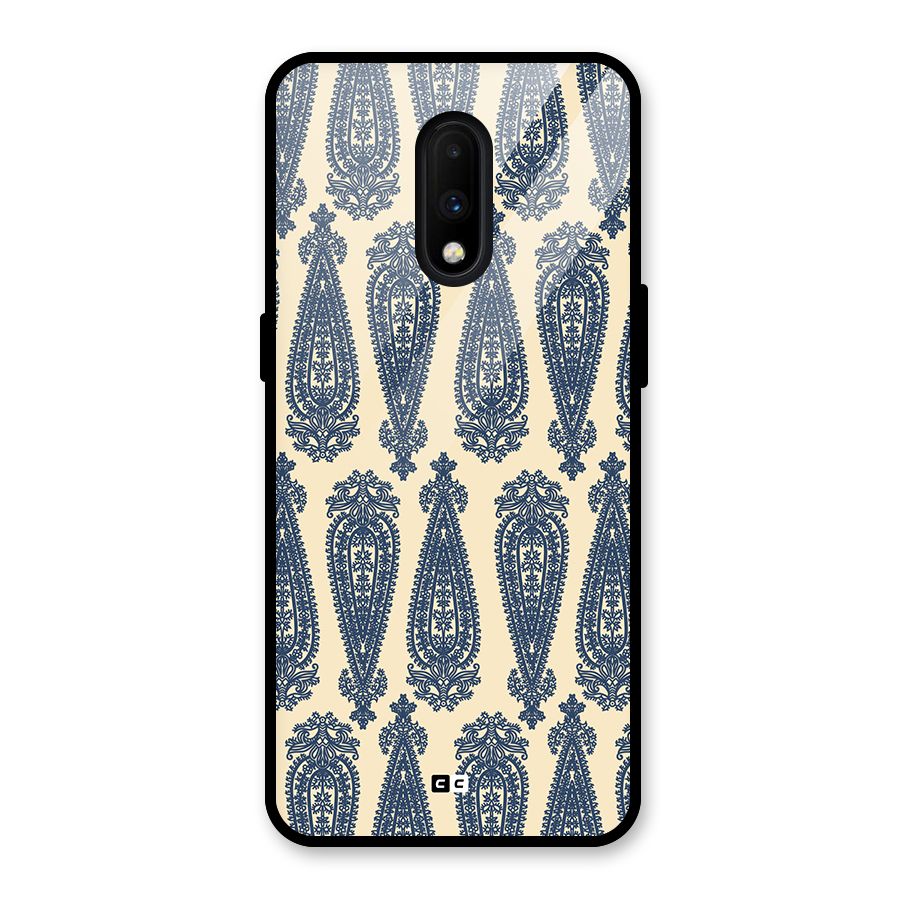 Kalamkari Design Glass Back Case for OnePlus 7