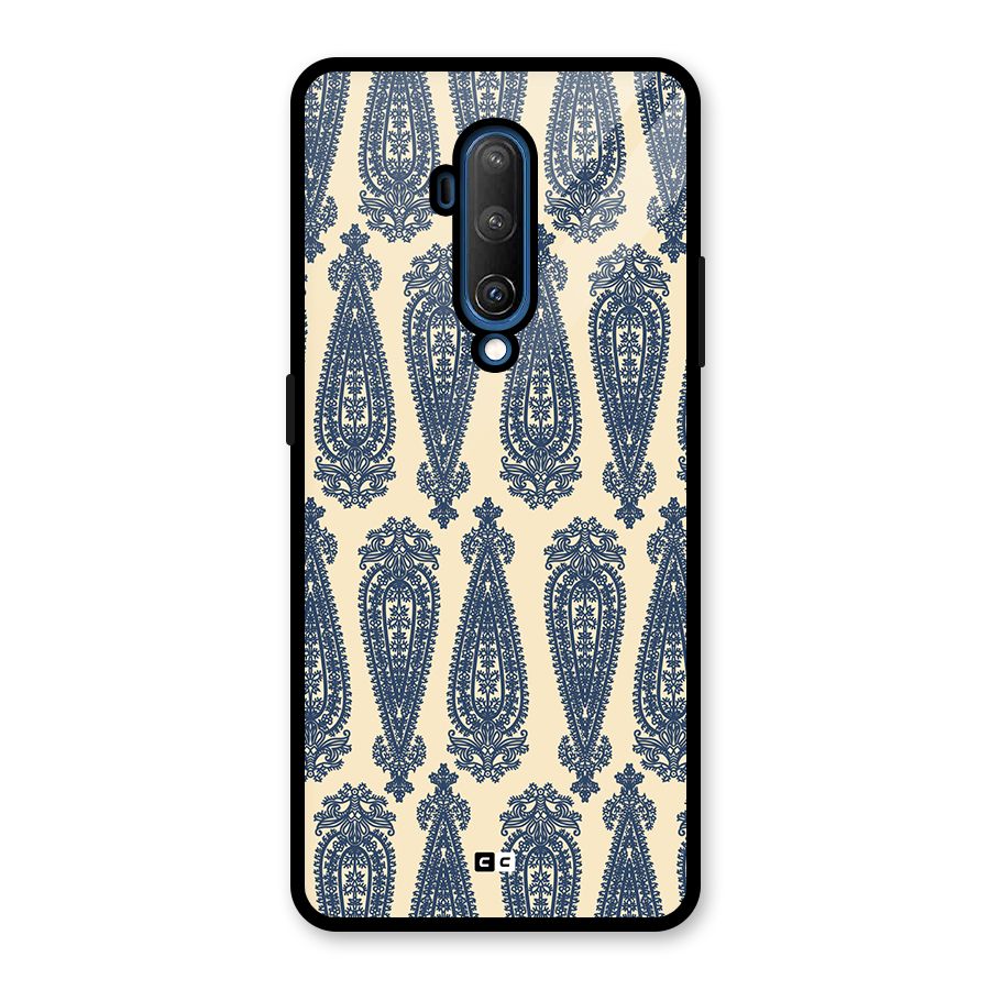 Kalamkari Design Glass Back Case for OnePlus 7T Pro