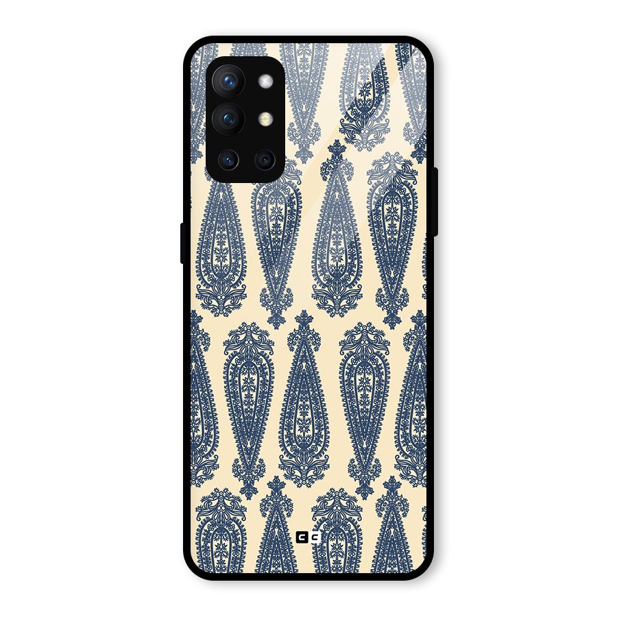 Kalamkari Design Glass Back Case for OnePlus 9R