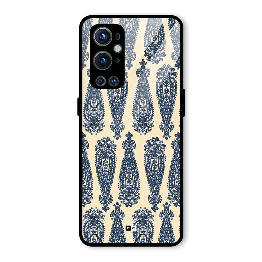 Kalamkari Design Glass Back Case for OnePlus 9 Pro