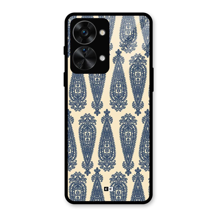 Kalamkari Design Glass Back Case for OnePlus Nord 2T