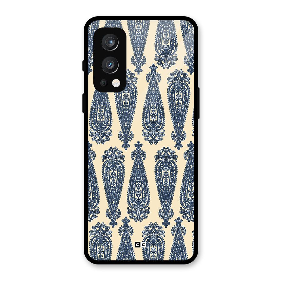 Kalamkari Design Glass Back Case for OnePlus Nord 2 5G