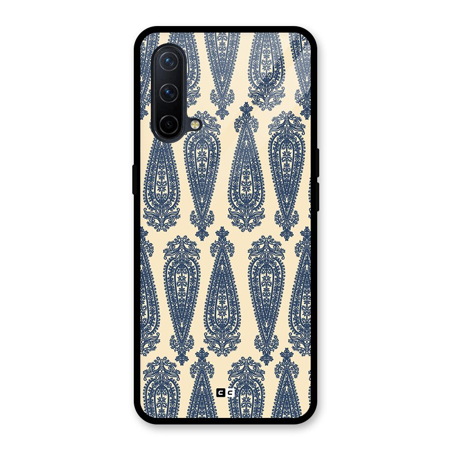 Kalamkari Design Glass Back Case for OnePlus Nord CE 5G