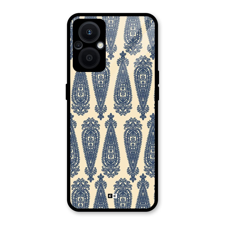 Kalamkari Design Glass Back Case for Oppo F21s Pro 5G