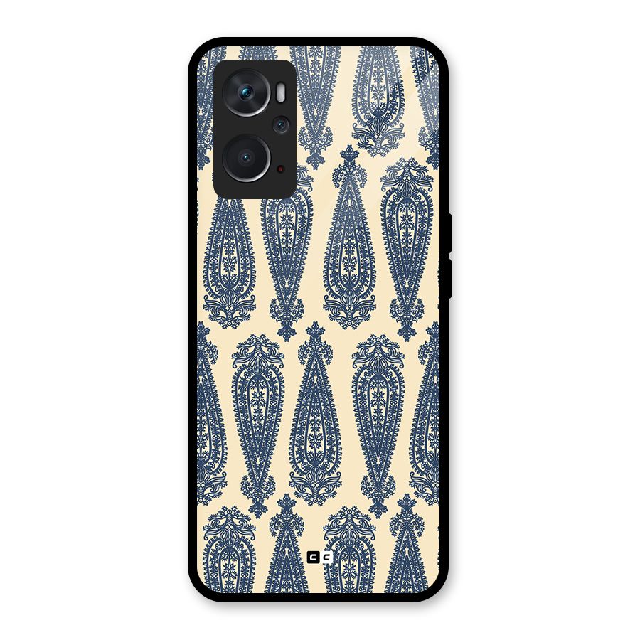 Kalamkari Design Glass Back Case for Oppo K10 4G