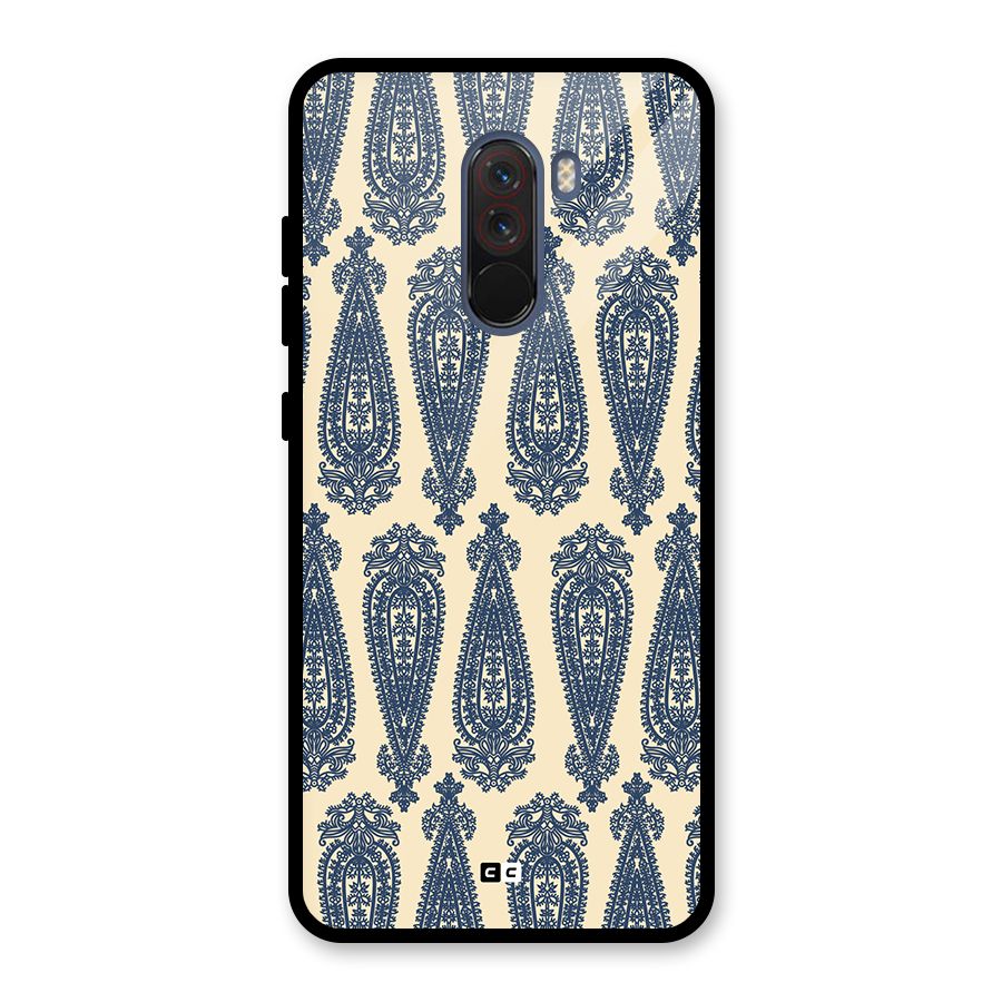 Kalamkari Design Glass Back Case for Poco F1
