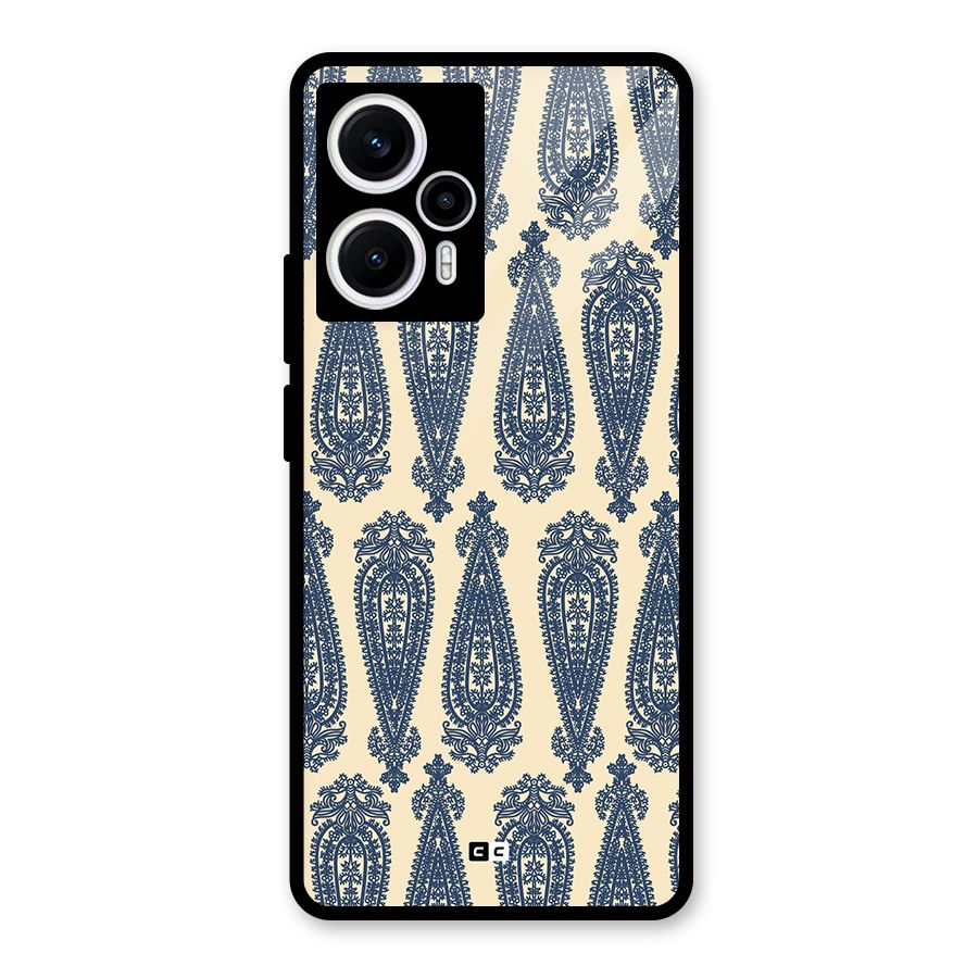 Kalamkari Design Glass Back Case for Poco F5