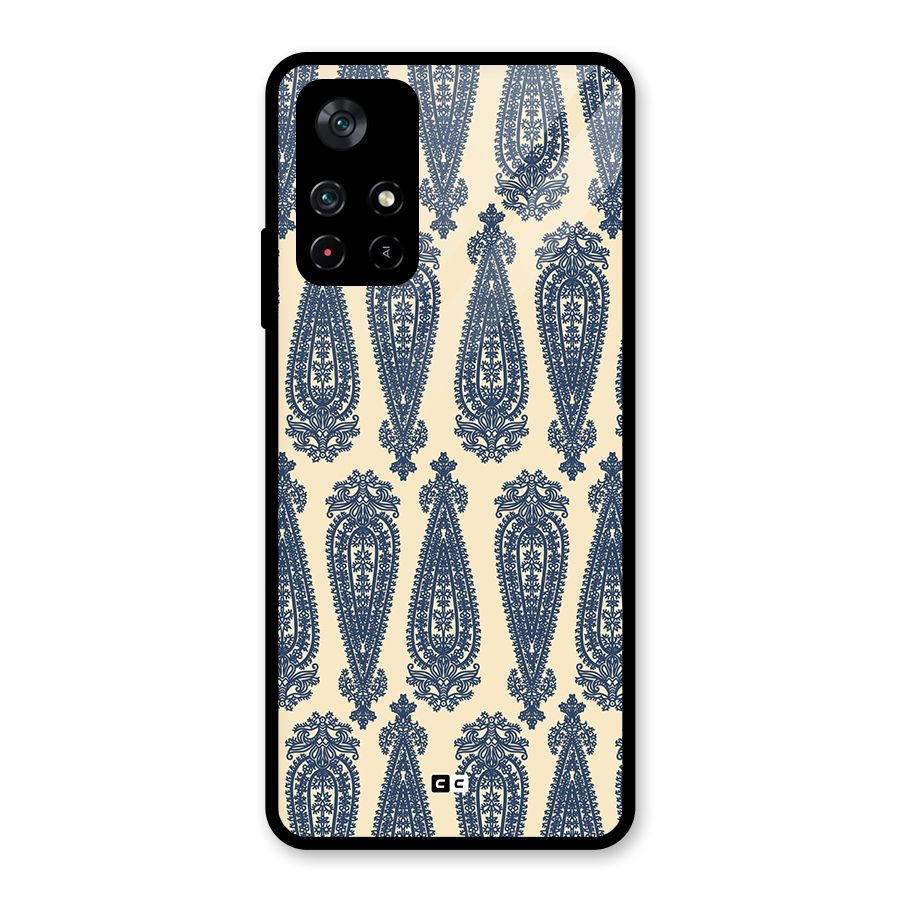 Kalamkari Design Glass Back Case for Poco M4 Pro 5G