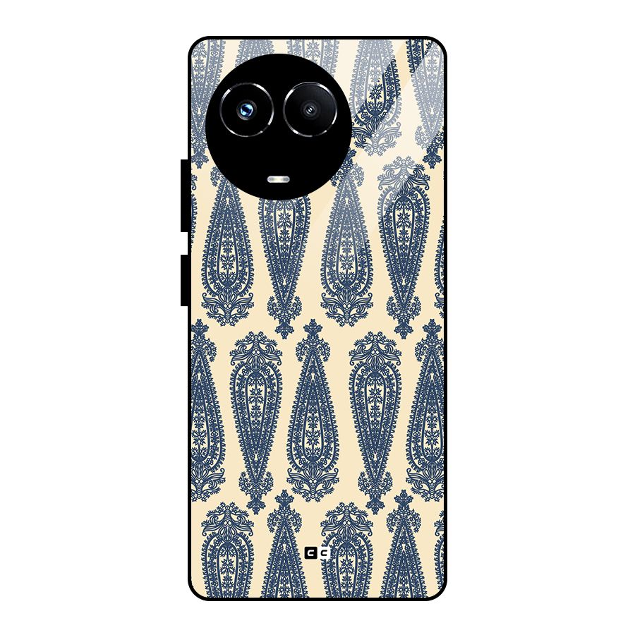Kalamkari Design Glass Back Case for Realme 11X