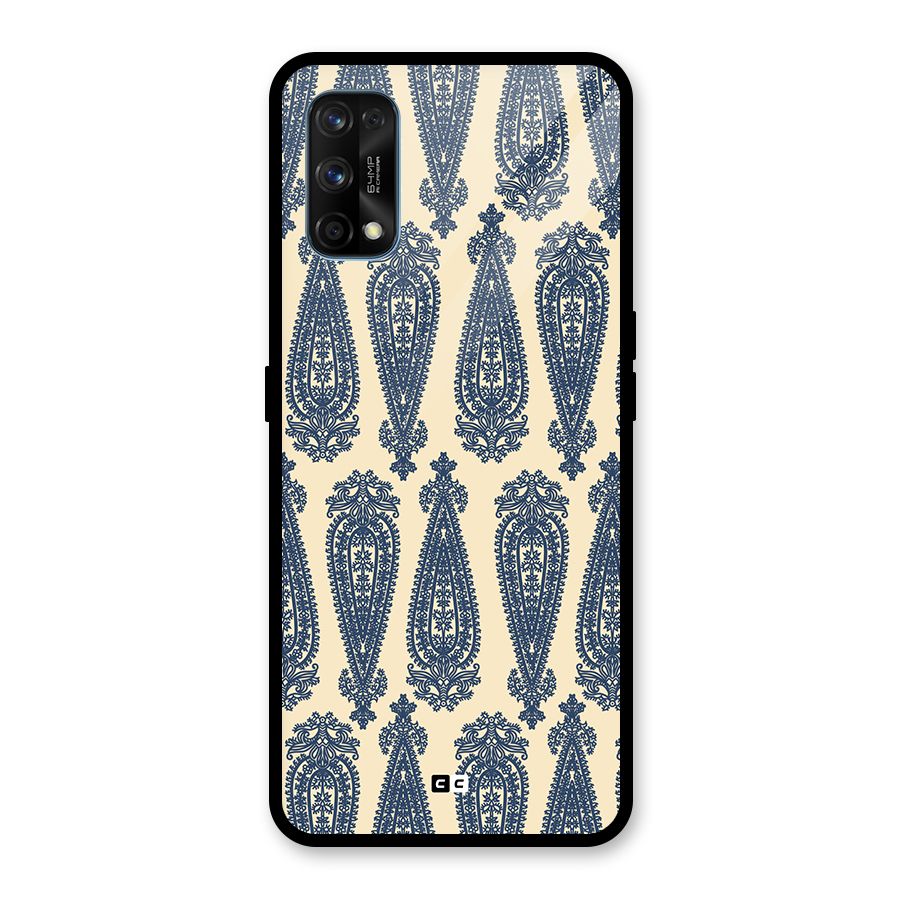 Kalamkari Design Glass Back Case for Realme 7 Pro