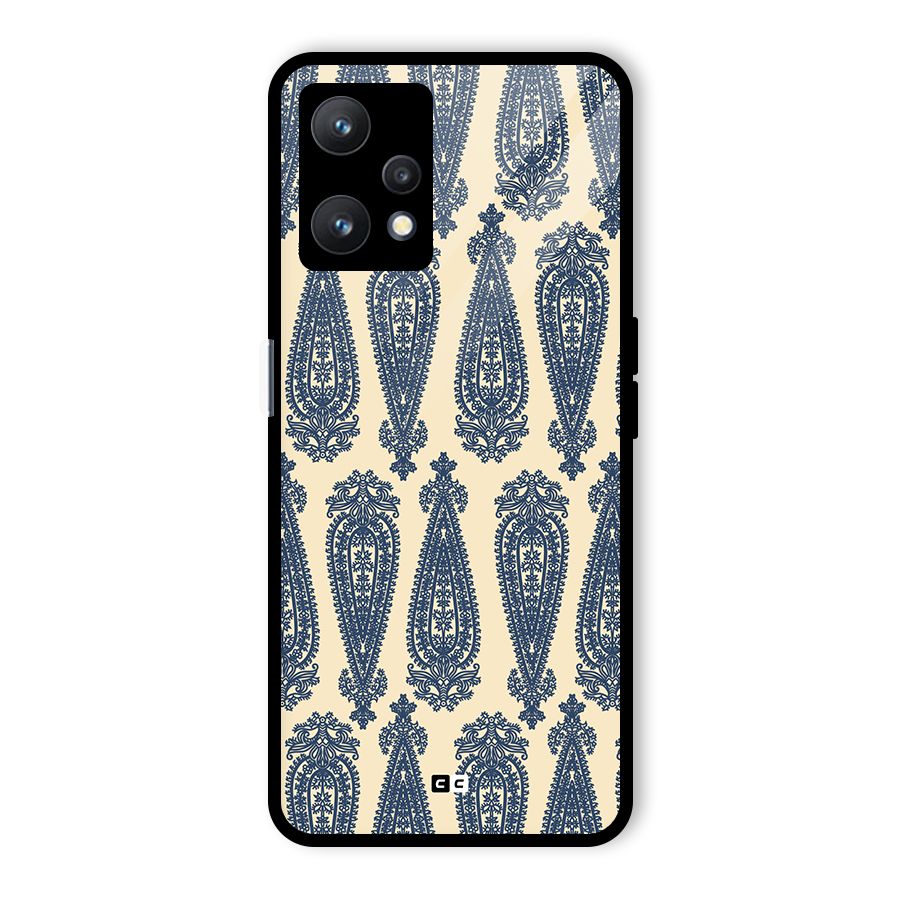 Kalamkari Design Glass Back Case for Realme 9 Pro 5G