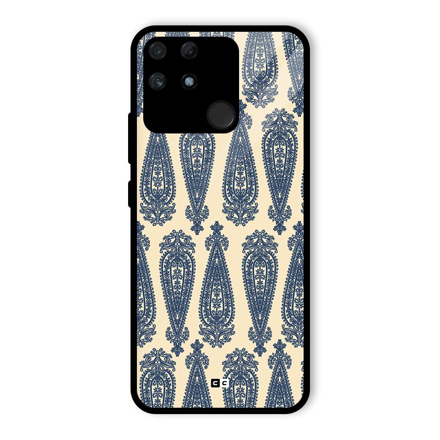 Kalamkari Design Glass Back Case for Realme Narzo 50A