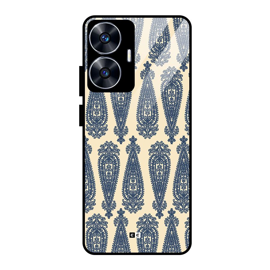 Kalamkari Design Glass Back Case for Realme Narzo N55