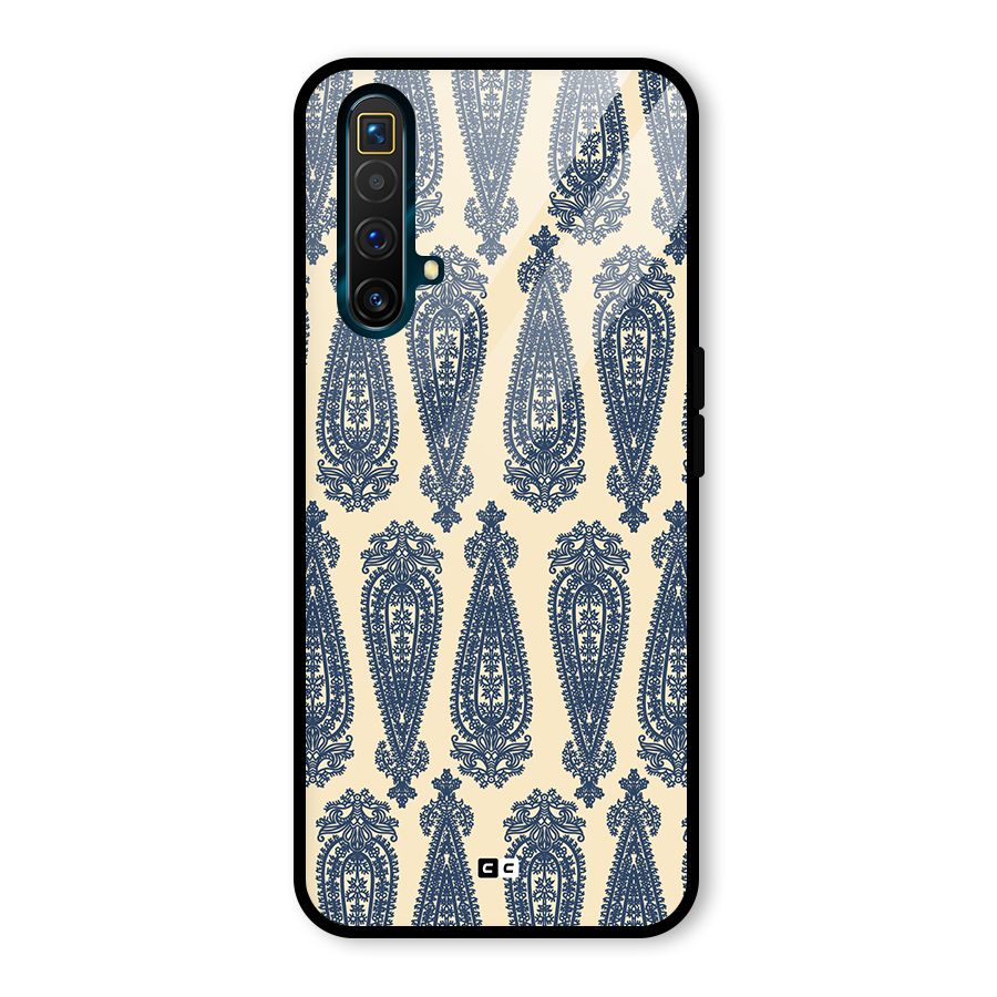 Kalamkari Design Glass Back Case for Realme X3