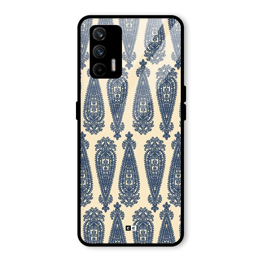 Kalamkari Design Glass Back Case for Realme X7 Max