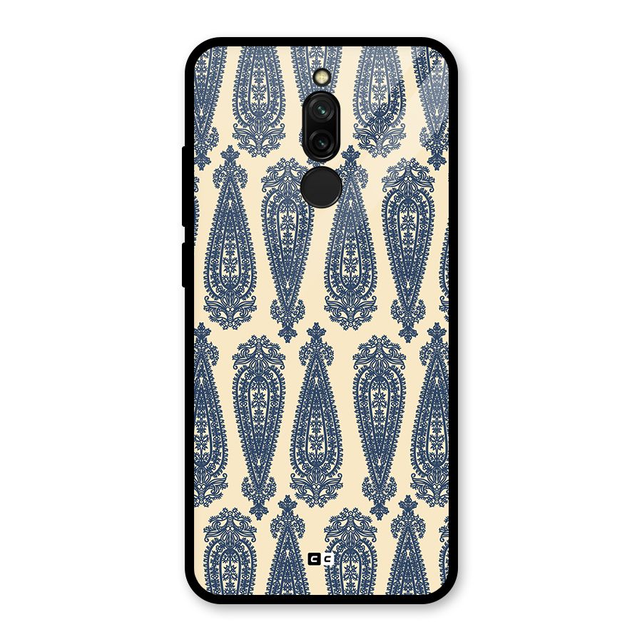 Kalamkari Design Glass Back Case for Redmi 8