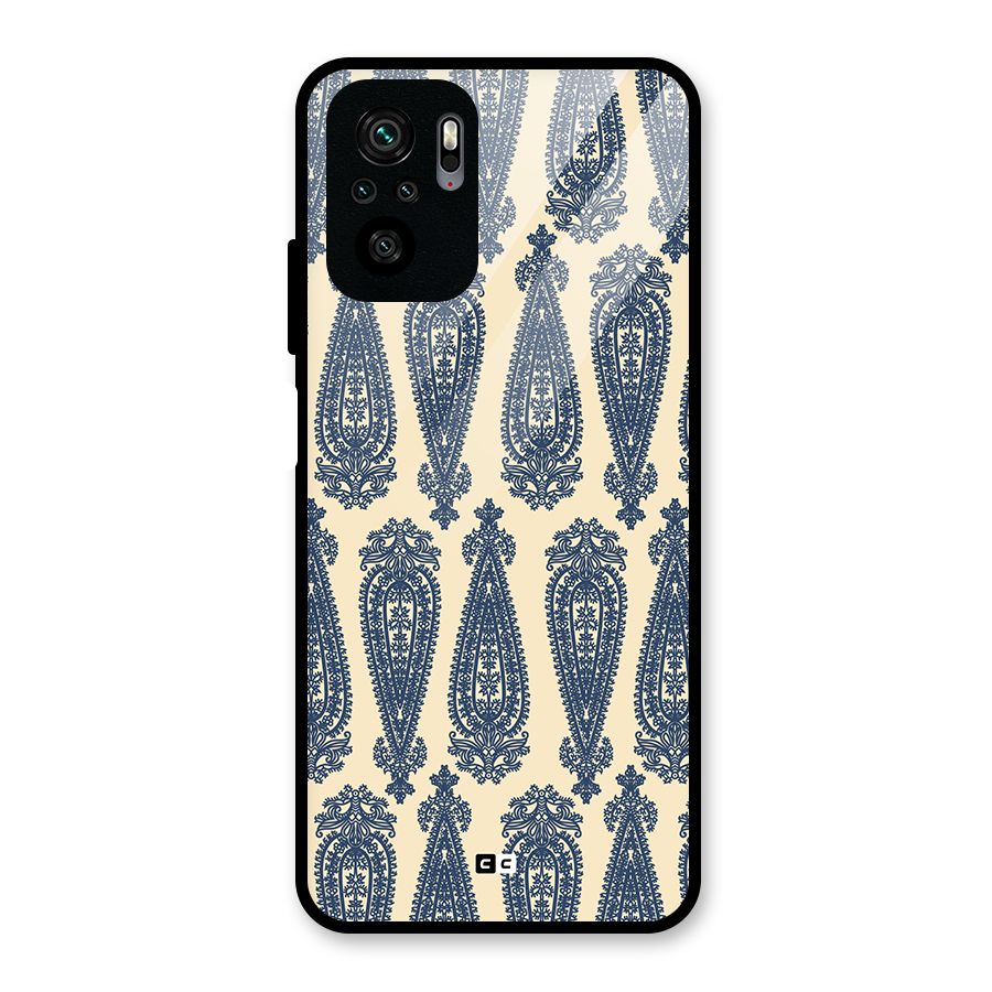 Kalamkari Design Glass Back Case for Redmi Note 10S