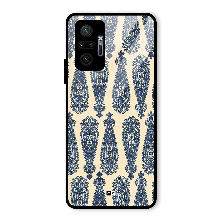 Kalamkari Design Glass Back Case for Redmi Note 10 Pro Max