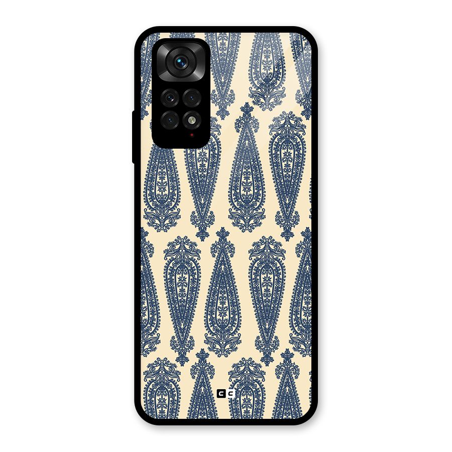 Kalamkari Design Glass Back Case for Redmi Note 11