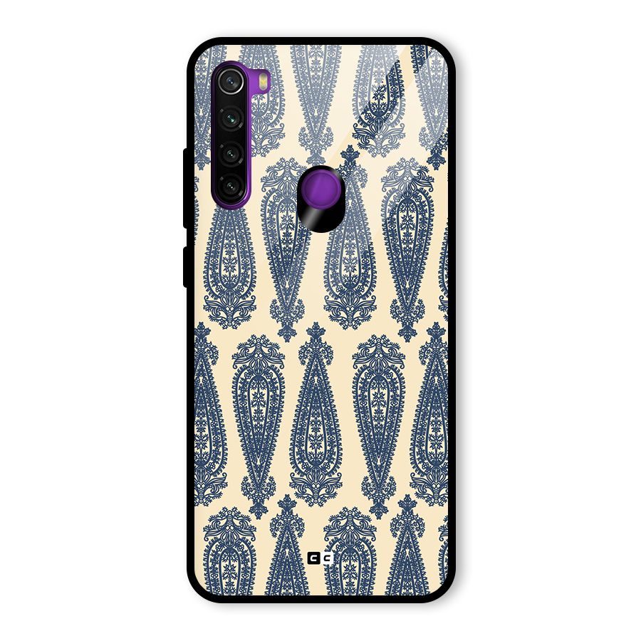 Kalamkari Design Glass Back Case for Redmi Note 8