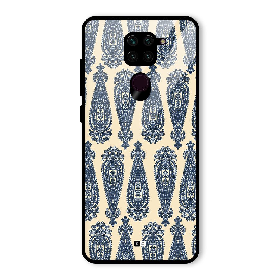 Kalamkari Design Glass Back Case for Redmi Note 9