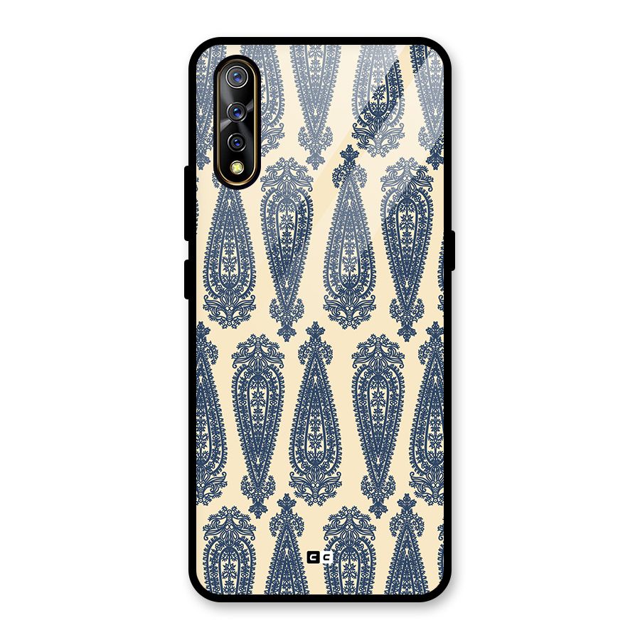 Kalamkari Design Glass Back Case for Vivo S1