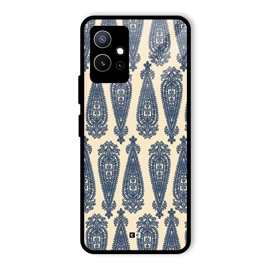 Kalamkari Design Glass Back Case for Vivo T1 5G
