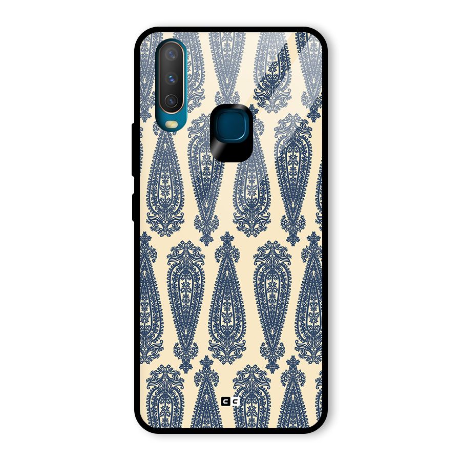 Kalamkari Design Glass Back Case for Vivo U10