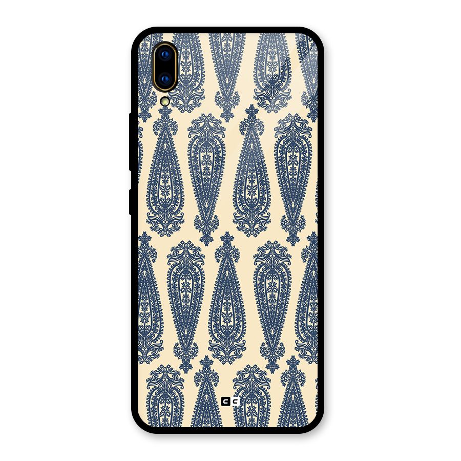 Kalamkari Design Glass Back Case for Vivo V11 Pro