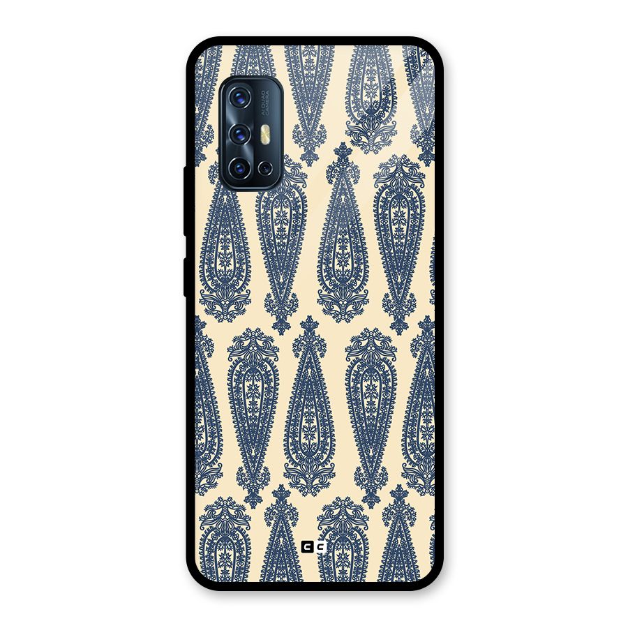 Kalamkari Design Glass Back Case for Vivo V17