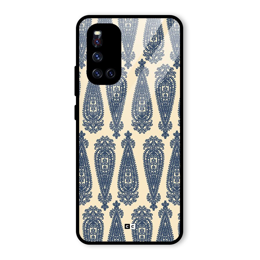 Kalamkari Design Glass Back Case for Vivo V19