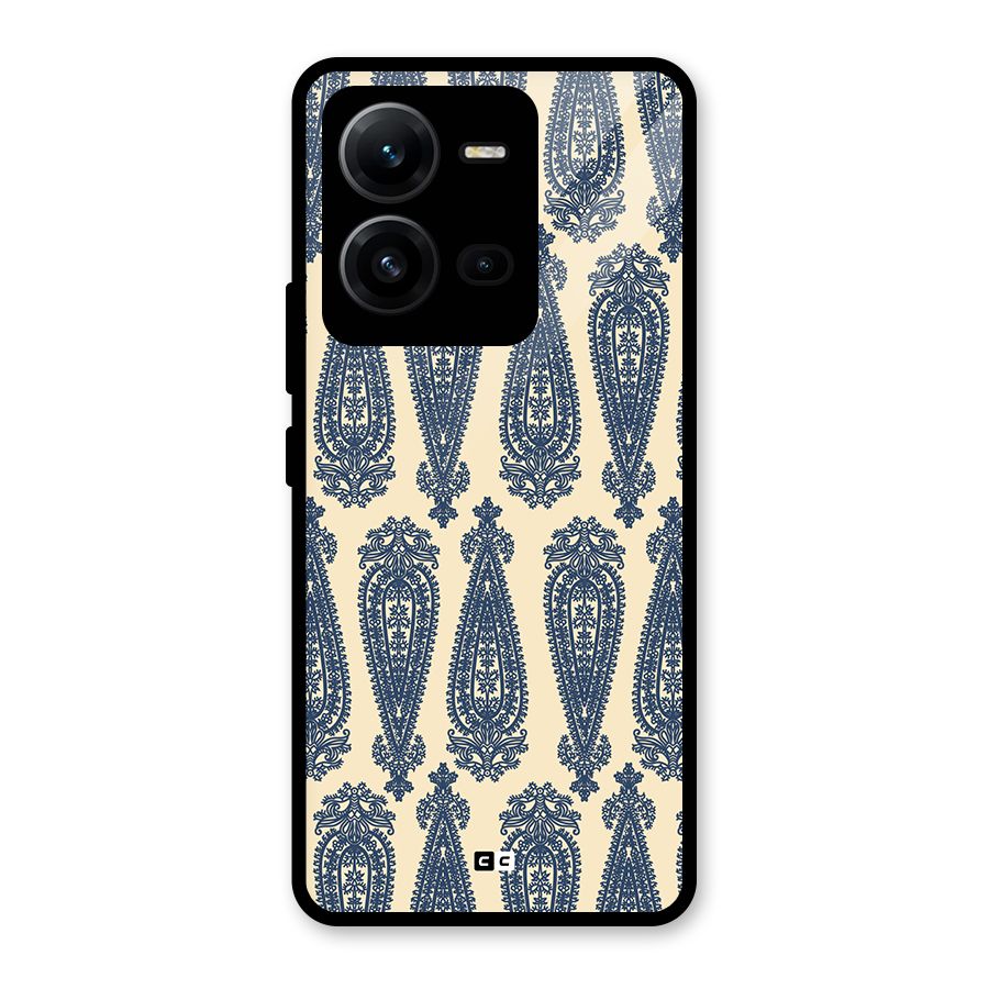 Kalamkari Design Glass Back Case for Vivo V25