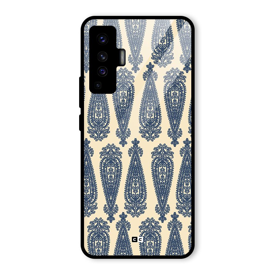 Kalamkari Design Glass Back Case for Vivo X50