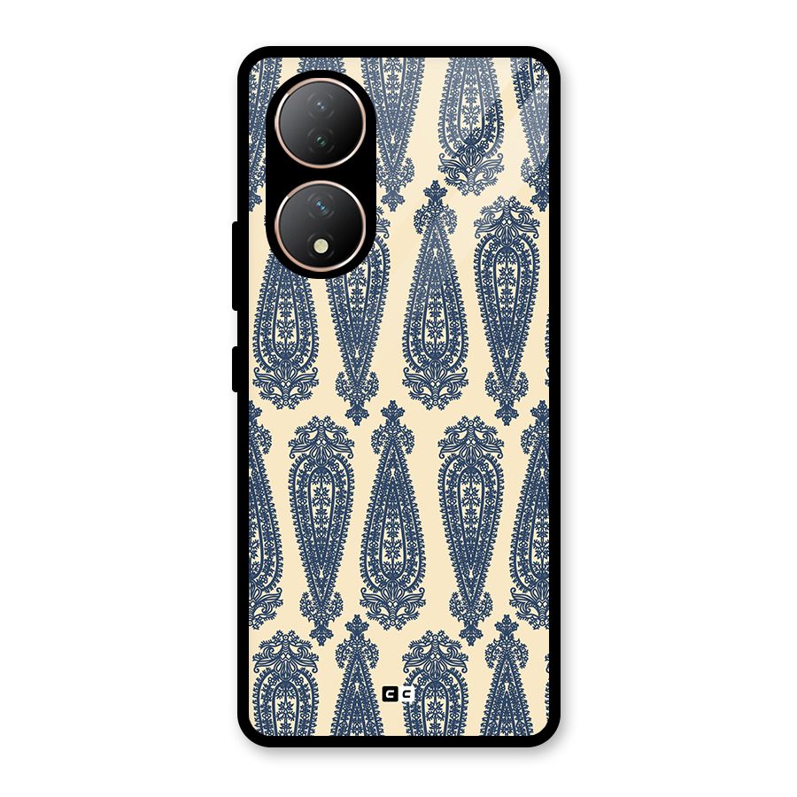 Kalamkari Design Glass Back Case for Vivo Y100