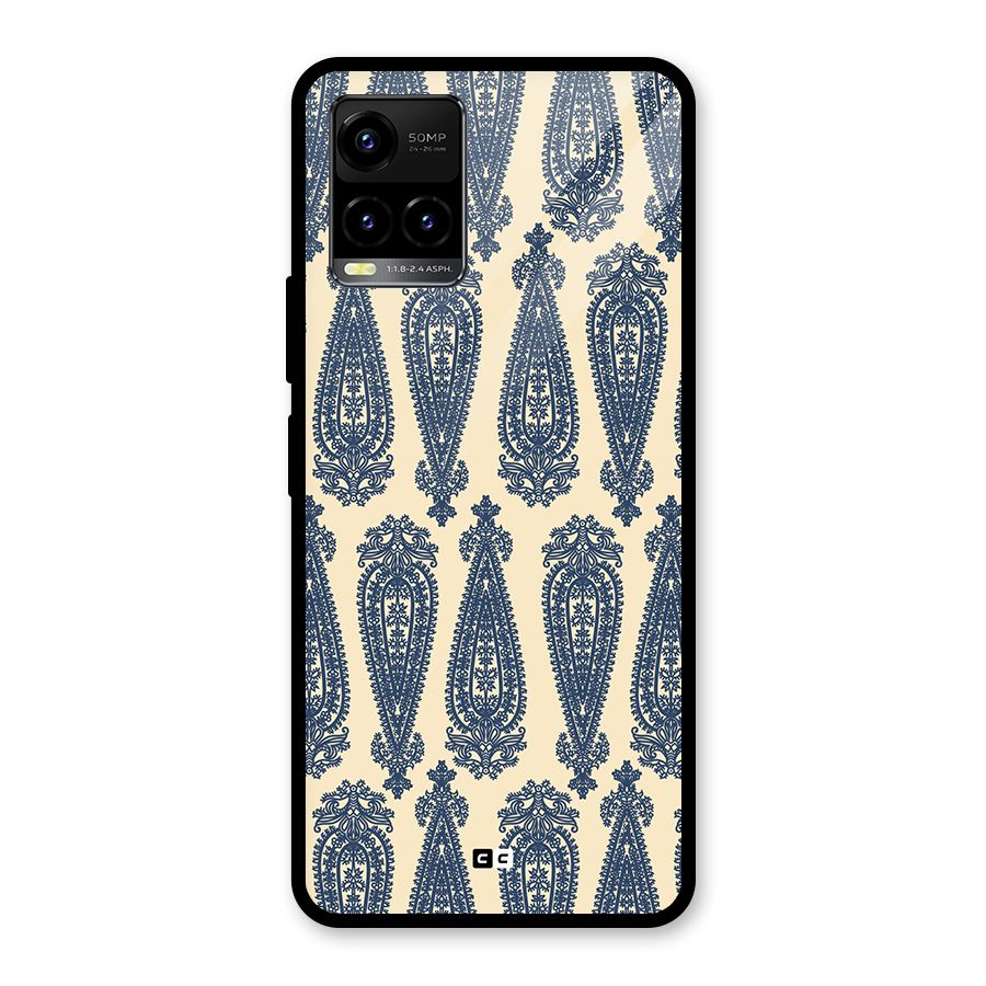 Kalamkari Design Glass Back Case for Vivo Y21T